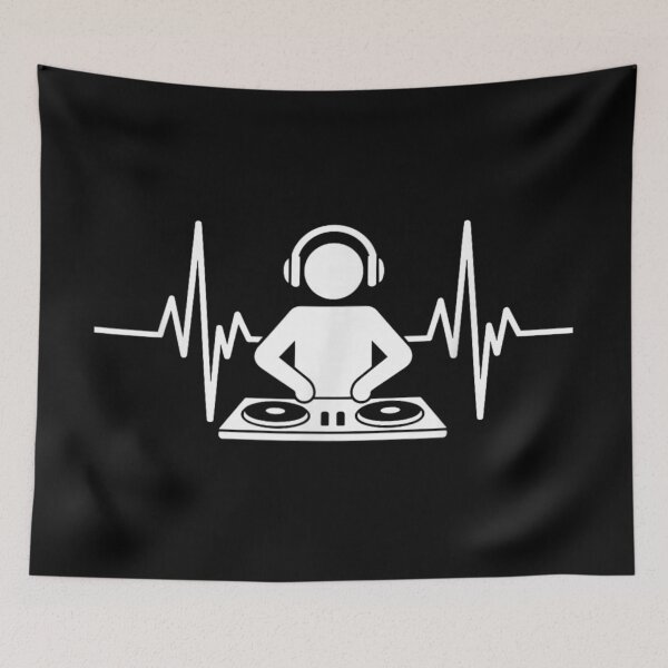 Item preview, DJ Heartbeat EKG Pulse Simple Icon Music Lover EDM Festival Design designed and sold by EricCotanori.