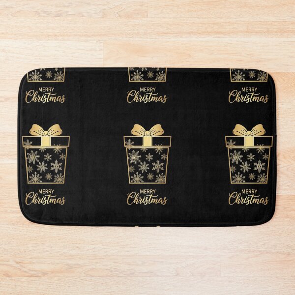 Item preview, Elegant Gold Christmas Gift Box with Snowflake Pattern and Merry Christmas Script designed and sold by PixelVibe782.