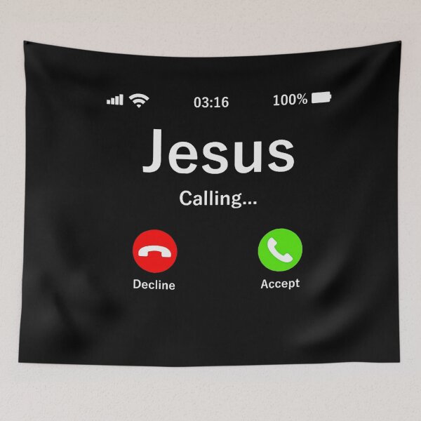 Item preview, Jesus Is Calling Funny Jesus Christian T-Shirt designed and sold by RavenPurdy.