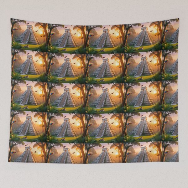 Item preview, Mayan Pyramid in the Jungle  designed and sold by Karen Persephone .