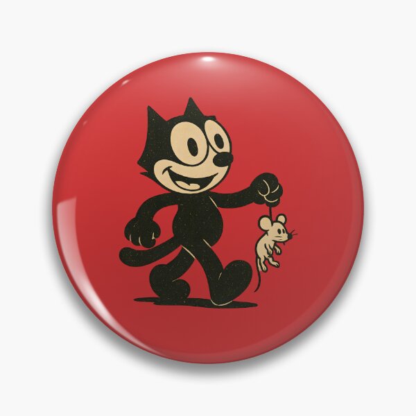 Item preview, FELIX CAT WITH A MOUSE IN HIS HAND VINTAGE ILLUSTRATION designed and sold by infinitearte.