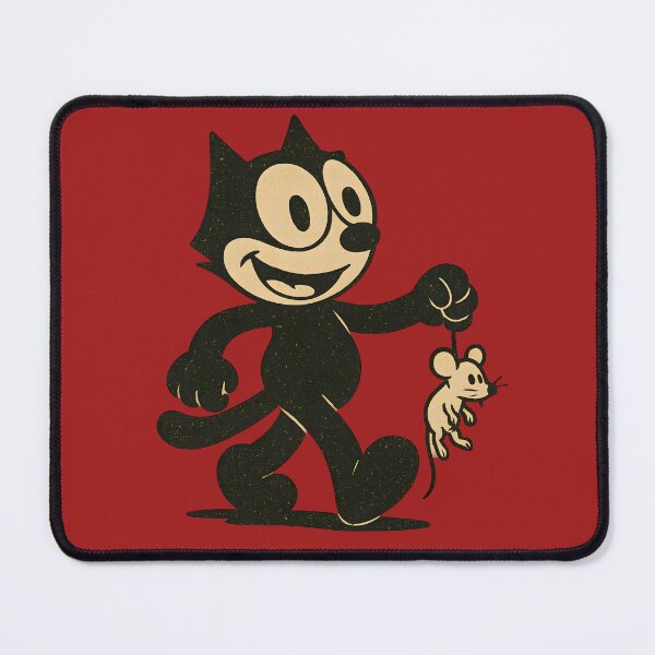 Item preview, FELIX CAT WITH A MOUSE IN HIS HAND VINTAGE ILLUSTRATION designed and sold by infinitearte.