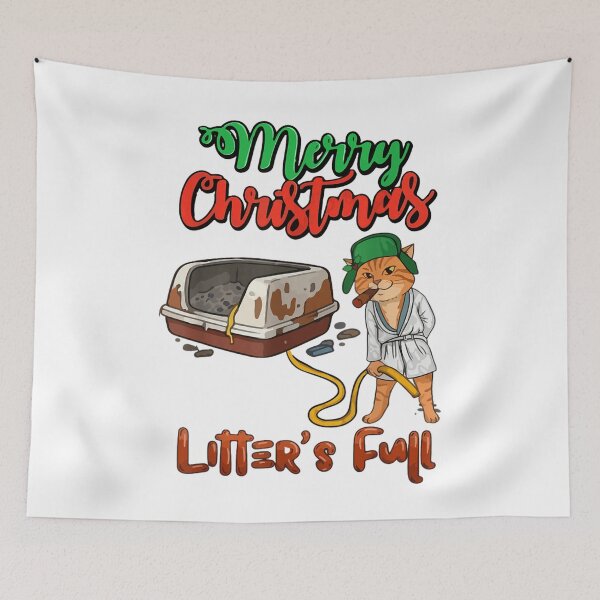 Item preview, Merry Christmas Litter's Full Funny Cat Lord Cigar Christmas Humor designed and sold by RuperDelois.