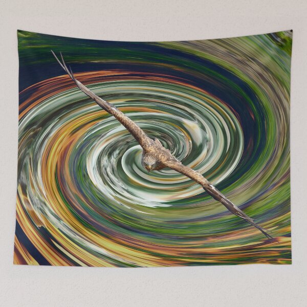 Item preview, Eagle in a whirl of fire – dance of power and flame / Swiss Artwork Photography designed and sold by Raphael Wolf.
