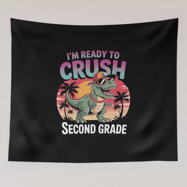 Item preview, I'm Ready To Crush 2nd Grade Dinosaur Back To School Kids  designed and sold by MicanCuteStore.