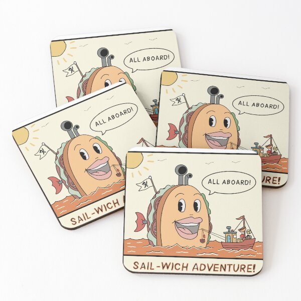 Item preview, Sail-Wich Adventure Funny Sandwich Pun Comic Art | Food Humor Nautical Design for Food Lovers designed and sold by Popstudio85.