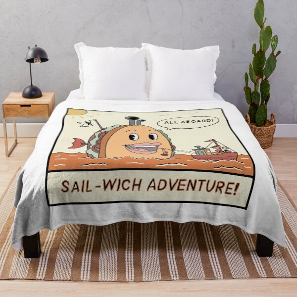 Item preview, Sail-Wich Adventure Funny Sandwich Pun Comic Art | Food Humor Nautical Design for Food Lovers designed and sold by Popstudio85.