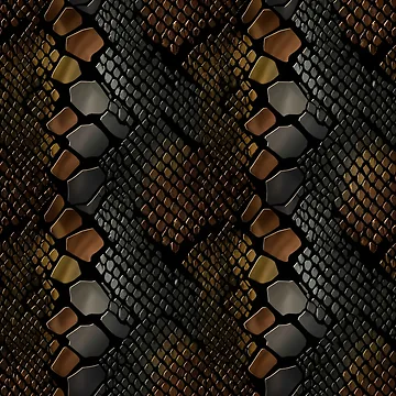 Artwork thumbnail, Golden Python by Kaleidoscope Print