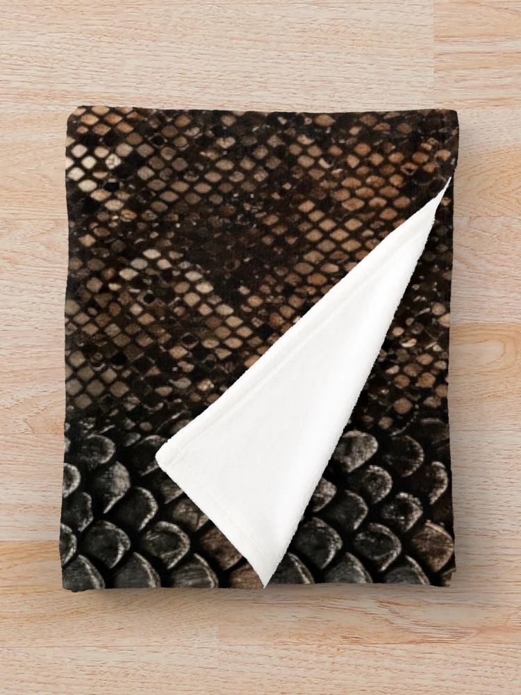 Thumbnail 3 of 6, Throw Blanket, Rustic Python designed and sold by Kaleidoscope Print.