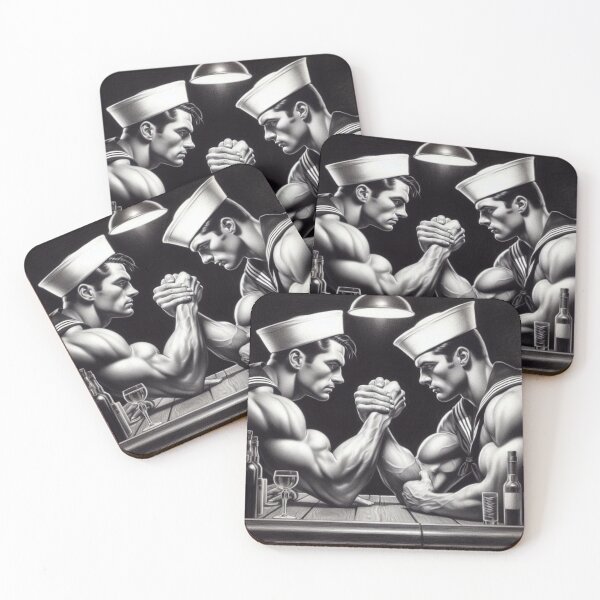 Item preview, 1940s Vintage Sailors "Blink" San Francisco Tom of Finland Tribute Gay Pride Graphic Design designed and sold by ItsAKinkThing.