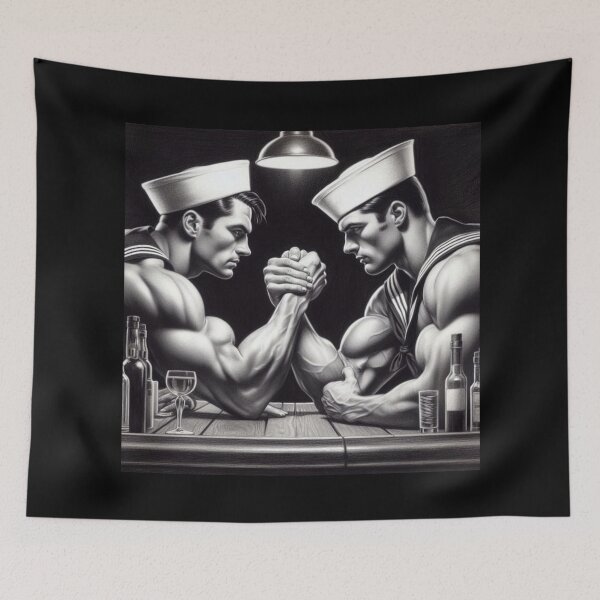 Item preview, 1940s Vintage Sailors "Blink" San Francisco Tom of Finland Tribute Gay Pride Graphic Design designed and sold by ItsAKinkThing.