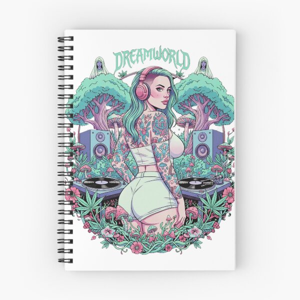 Item preview, Dreamworld dj girl  Vinyl SorceressPsychedelic Turntable VisionDJ & Music CultureRave DJ Neo-Traditional GirlElectronic Music Dream WeaverTattoo Style & Vibe Neo-Trad DJ Groove designed and sold by katlala.