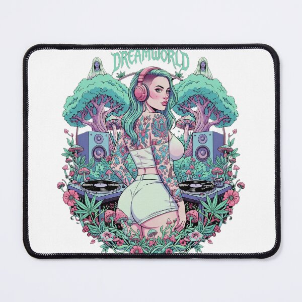 Item preview, Dreamworld dj girl Vinyl SorceressPsychedelic Turntable VisionDJ & Music CultureRave DJ Neo-Traditional GirlElectronic Music Dream WeaverTattoo Style & Vibe Neo-Trad DJ Groove designed and sold by katlala.