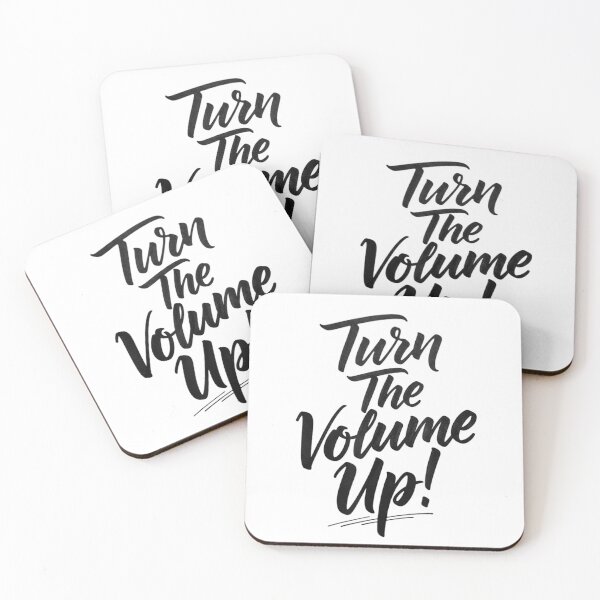 Item preview, Turn The Volume Up Hand Lettering Calligraphy Music Lover Quote Design designed and sold by MassonCalepon.