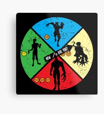 Zombie Wheel Metal Print