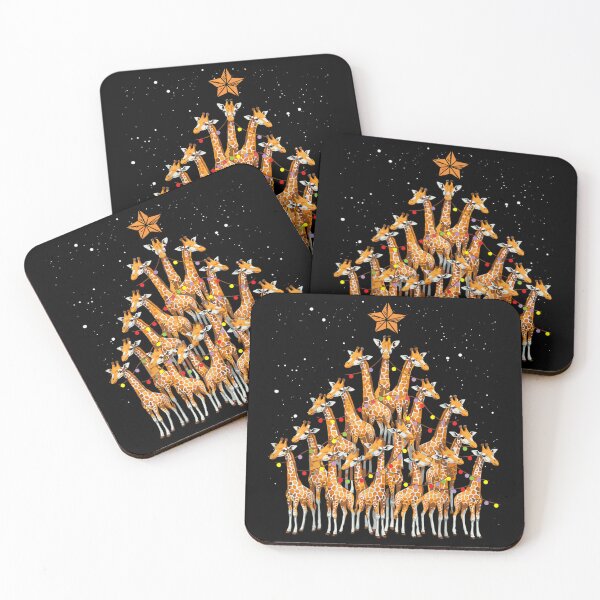 Item preview, Funny Giraffe Christmas Tree Holiday Lights Safari Animal Xmas Art designed and sold by MassonCalepon.