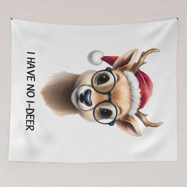 Item preview, "I Have No I-Deer" Funny Clueless Reindeer Pun designed and sold by SolaoLab.