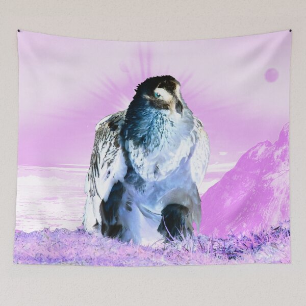 Item preview, Bearded vulture landed – in front of the Matterhorn / Swiss Artwork Photography designed and sold by Raphael Wolf.