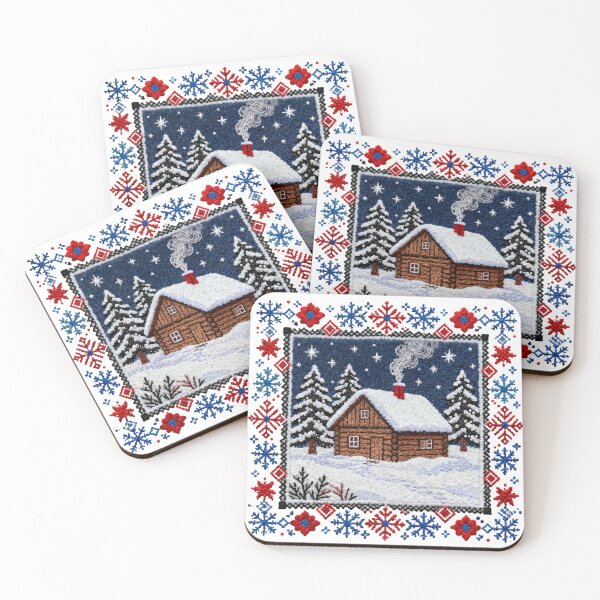 Item preview, Romanian Winter Embroidery – Traditional Folk Christmas Design designed and sold by Maximilianos.