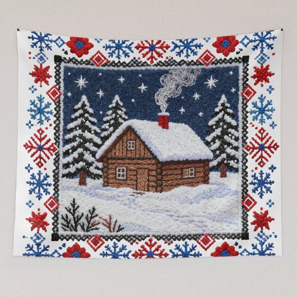 Item preview, Romanian Winter Embroidery – Traditional Folk Christmas Design designed and sold by Maximilianos.