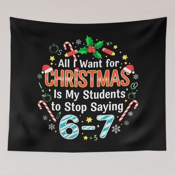 Item preview, All I Want For Christmas Is My Students To Stop Saying 67 Funny Teacher Christmas Shirt designed and sold by Teetreasure2.