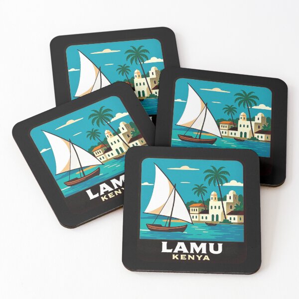Item preview, Lamu, Kenya / Swahili Coast Retro Art designed and sold by Myra365Art.
