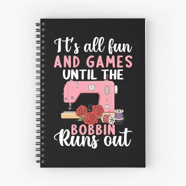 Item preview, Funny Sewing Quote T-Shirt – Bobbin Runs Out designed and sold by TinaMDedrick.