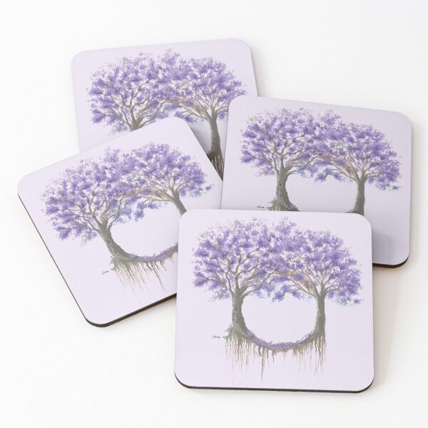 Item preview, Jacaranda Season, Purple Tree Watercolour, Fantasy Tree Art designed and sold by Sam Morton - Heart Art.