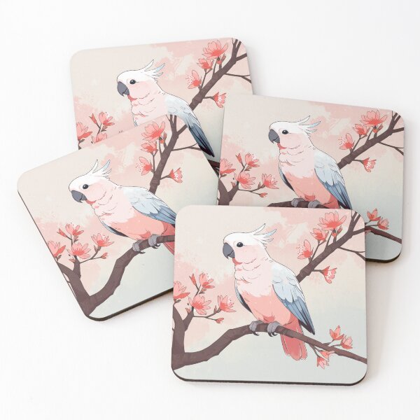 Item preview, Elegant Galah Perched in Minimal Grace designed and sold by Wildtastic .