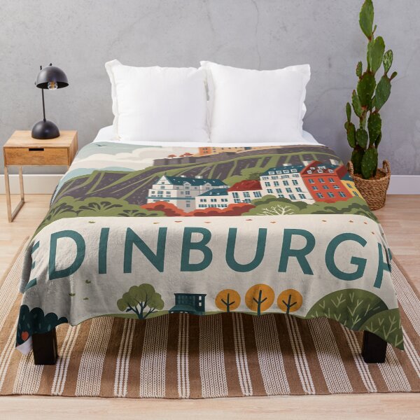 Item preview, Stylized Edinburgh Castle Art – Scotland Travel Poster designed and sold by Witsprings.