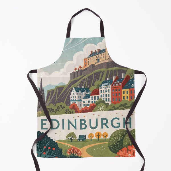 Item preview, Stylized Edinburgh Castle Art – Scotland Travel Poster designed and sold by Witsprings.