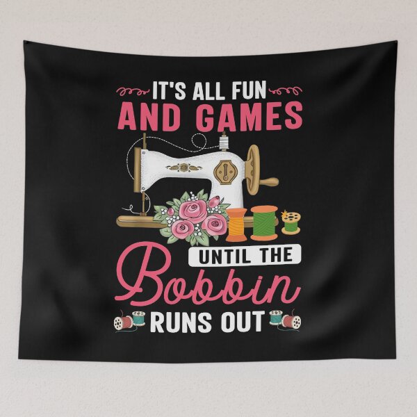 Item preview, Vintage Sewing Humor T-Shirt – Bobbin Trouble designed and sold by LashondaGreen89.