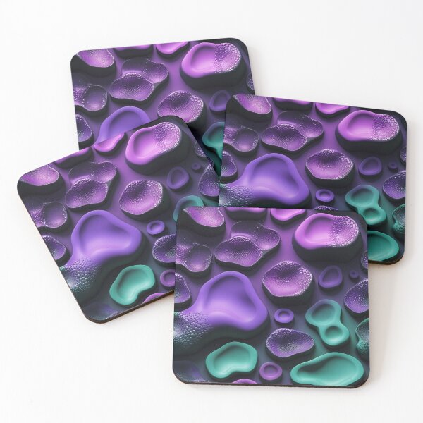 Item preview, Psychedelic Neon Blob Pattern Abstract Purple and Green Aesthetic designed and sold by Nuttajak.