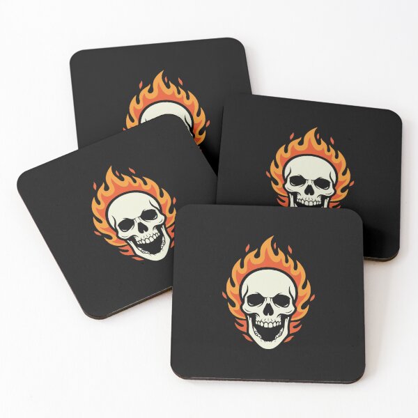 Item preview, Flaming Skull Illustration designed and sold by GenzShoppingHub.