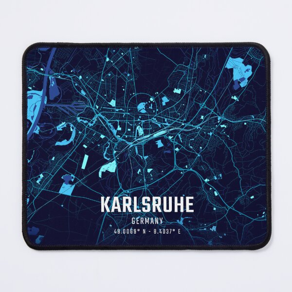 Item preview, Karlsruhe Midnight City Map designed and sold by HomeLivingCo.