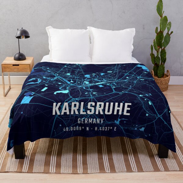 Item preview, Karlsruhe Midnight City Map designed and sold by HomeLivingCo.