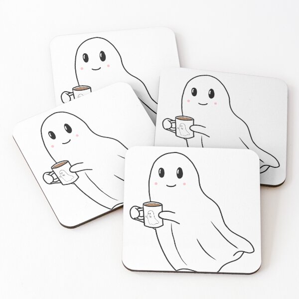 Item preview, Little ghost with coffee designed and sold by thescarecrow30.