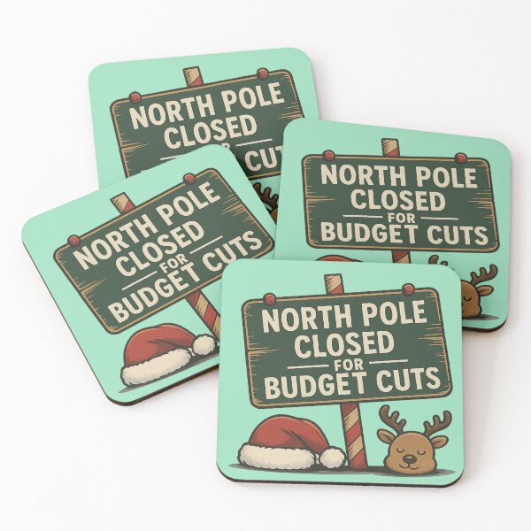 Item preview, North Pole Closed Funny Christmas Budget Cuts Satire designed and sold by Vicky021.