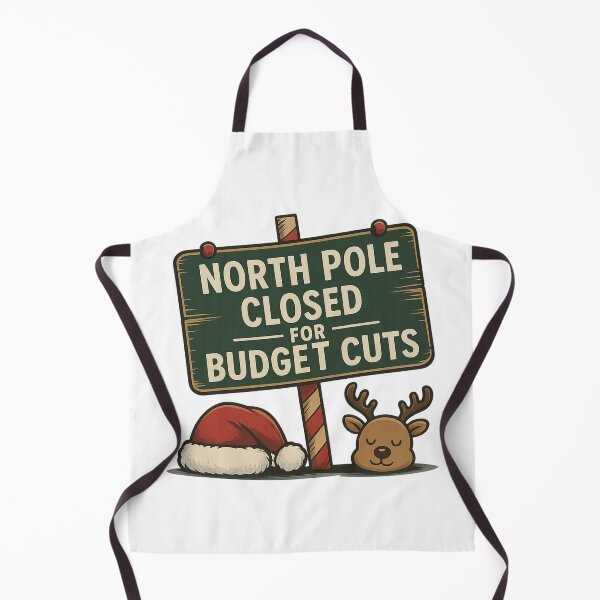 Item preview, North Pole Closed Funny Christmas Budget Cuts Satire designed and sold by Vicky021.