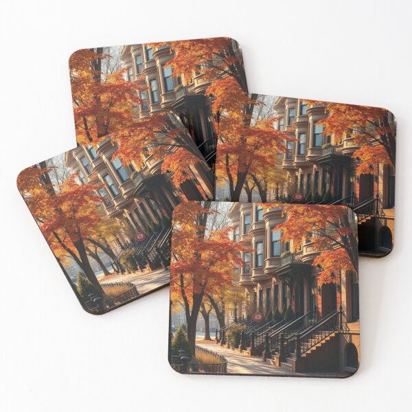 Item preview, Classic Autumn Elegance | Brownstones, Fall Foliage & Cozy City Charm designed and sold by Jade Ado.