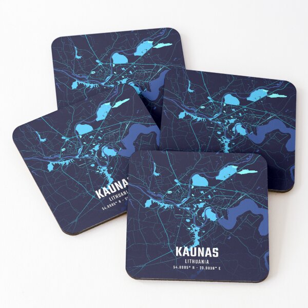 Item preview, Kaunas Midnight City Map designed and sold by HomeLivingCo.