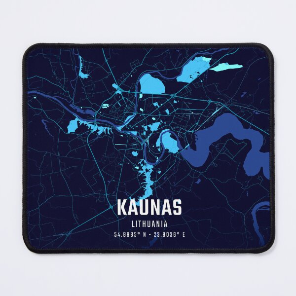 Item preview, Kaunas Midnight City Map designed and sold by HomeLivingCo.