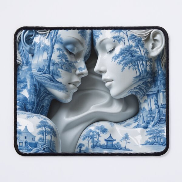 Item preview, Willow-Patterned Mannequin Sapphic Lovers #3 designed and sold by NickWhittleArt.