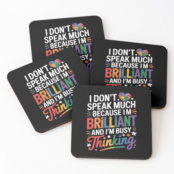 Item preview, I Dont Speak Much Brilliant Autism Autistic  designed and sold by Veroniadic.