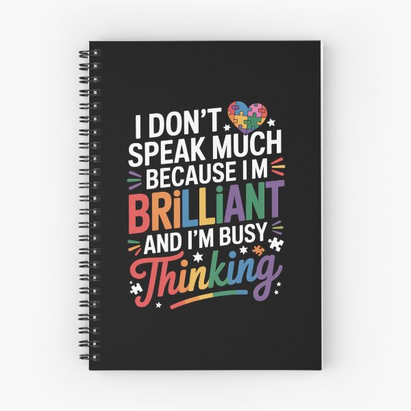 Item preview, I Dont Speak Much Brilliant Autism Autistic  designed and sold by Veroniadic.