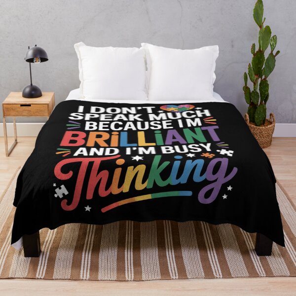 Item preview, I Dont Speak Much Brilliant Autism Autistic designed and sold by Veroniadic.