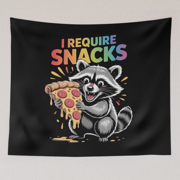 Item preview, I Require Snacks Raccoon  designed and sold by Veroniadic.