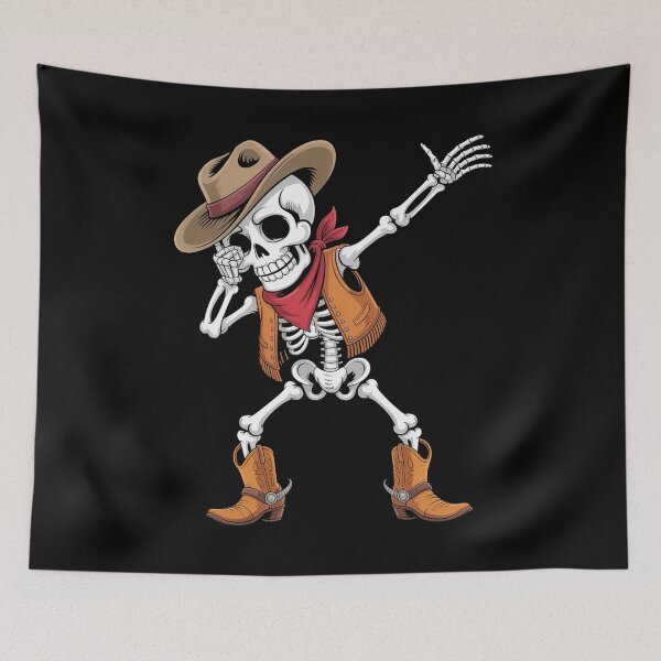 Item preview, Dabbing Skeleton Cowboy Halloween designed and sold by TorjeARTStore.