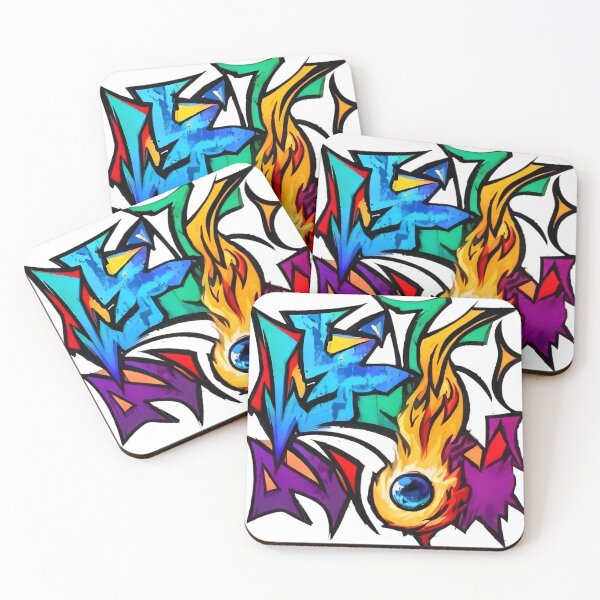 Item preview, Flaming Eye Graffiti Street Art – Color Explosion Design designed and sold by Ekracreatives.