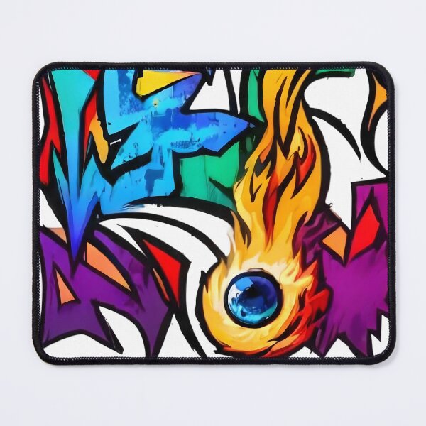 Item preview, Flaming Eye Graffiti Street Art – Color Explosion Design designed and sold by Ekracreatives.